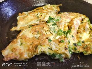 韭菜煎鸡蛋的做法步骤:5