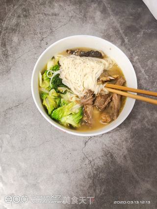 青菜鸭肉煮面条的做法步骤:7