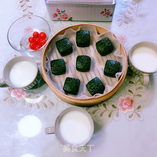 蛋黄肉松艾草粿的做法步骤：12