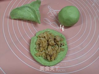 春笋鲜肉艾团的做法步骤:7