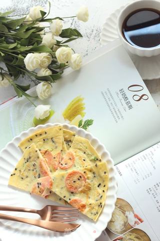 芝麻火腿煎饼的做法步骤:7