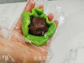 豆沙青团的做法步骤:4