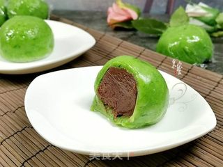 豆沙青团的做法步骤:5