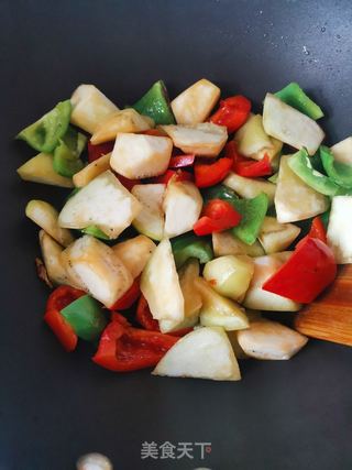 少油版地三鲜的做法步骤:6