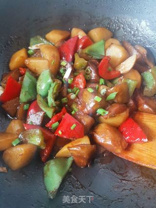 少油版地三鲜的做法步骤:10