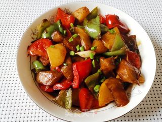少油版地三鲜的做法步骤:11