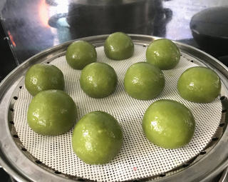 豆沙青团的做法步骤:11