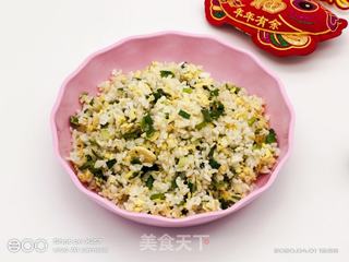 香葱蛋炒饭的做法步骤:8