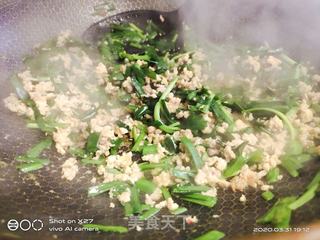 肉末韭菜拌面的做法步骤:6