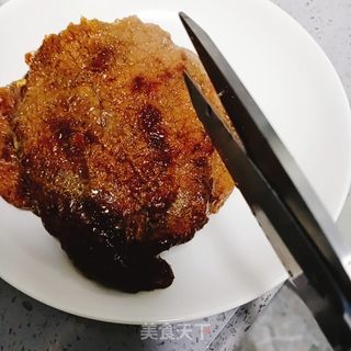 清蒸版煎牛排的做法步骤:6