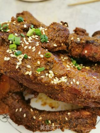 孜然烤排骨的做法步骤:8