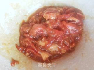 酸甜开胃的菠萝炒肉丝的做法步骤:4