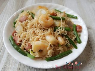 炒方便面的做法步骤:12