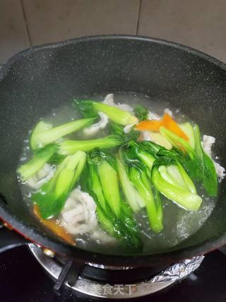 青菜肉丝伊面的做法步骤:6