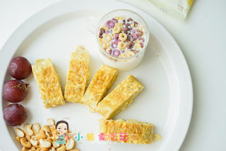 12个月以上谷物米芝士厚蛋烧的做法步骤:9