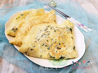 蒲公英蛋饼的做法步骤:13