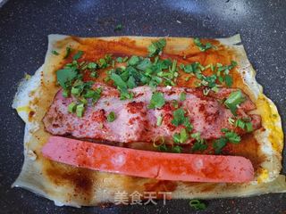 家庭版烤冷面的做法步骤:8