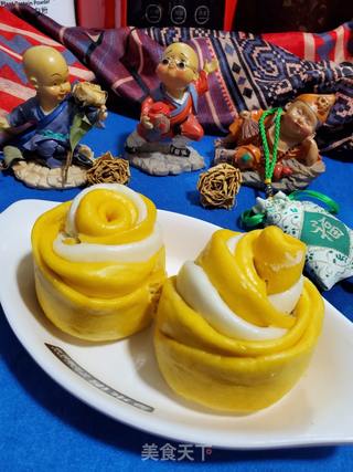 双色玫瑰花馒头的做法步骤:17