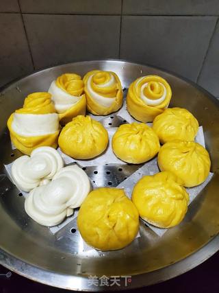 南瓜豆沙包的做法步骤:7