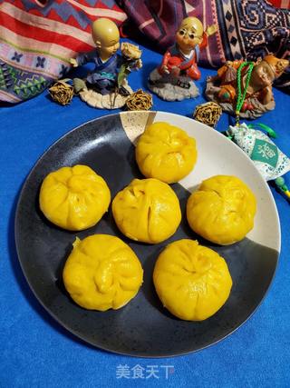 南瓜豆沙包的做法步骤:8
