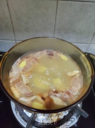 咸肉番薯煲芥菜汤的做法步骤:5