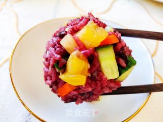 菠萝紫米饭团的做法步骤:13