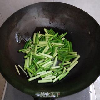 蒜苔炒鸡蛋的做法步骤:6