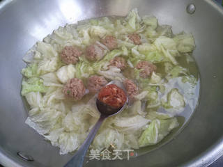 大白菜猪肉丸子汤的做法步骤:6