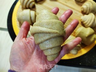 全麦牛角包馒头的做法步骤:15
