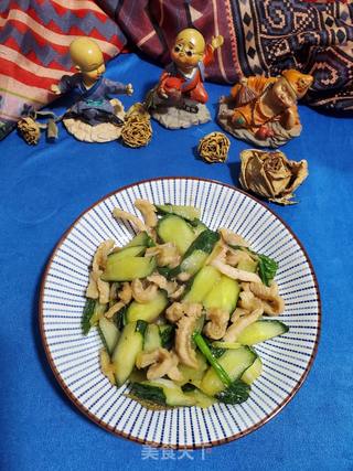 板筋肉炒青瓜的做法步骤:12
