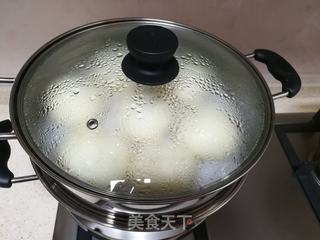 玫瑰绿豆馅豆包的做法步骤:11