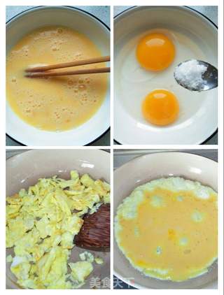 菠菜尖椒炒鹅蛋的做法步骤:4