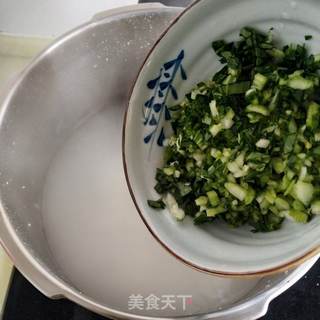 虾仁青菜粥的做法步骤:6