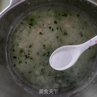 虾仁青菜粥的做法步骤:8