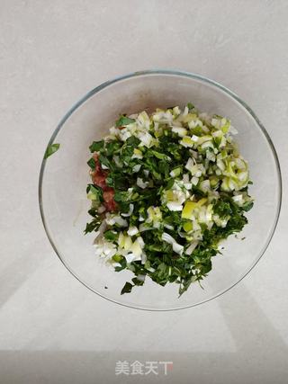 苜蓿肉馅馄饨的做法步骤:6