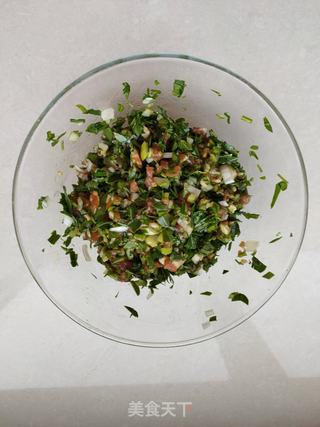 苜蓿肉馅馄饨的做法步骤:7