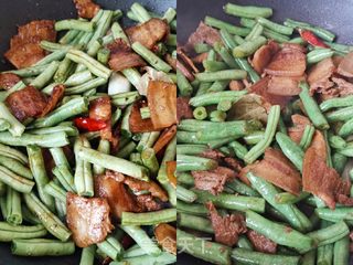 五花肉豆角焖面的做法步骤:6