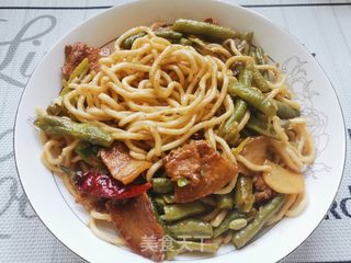 五花肉豆角焖面的做法步骤:12