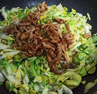 包菜肉丝拌面的做法步骤:7