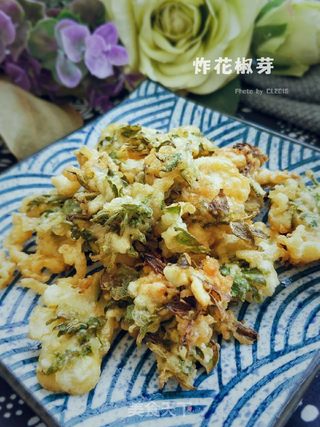 炸花椒芽的做法步骤：8