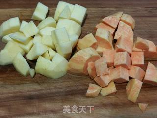 苹果红薯桂圆茶的做法步骤：2