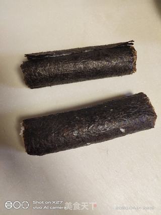 榨菜肉松虾片寿司的做法步骤:9