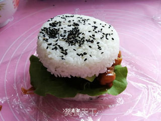 照烧鸡腿米饭汉堡的做法步骤:20