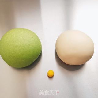 菠菜花朵馒头的做法步骤:5