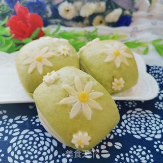 菠菜花朵馒头的做法步骤:18