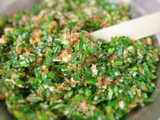 玉米面韭菜肉馅蒸饺的做法步骤:5