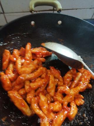 鸡肉版糖醋里脊的做法步骤:14