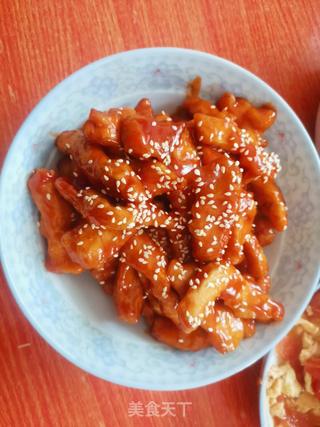 鸡肉版糖醋里脊的做法步骤:15