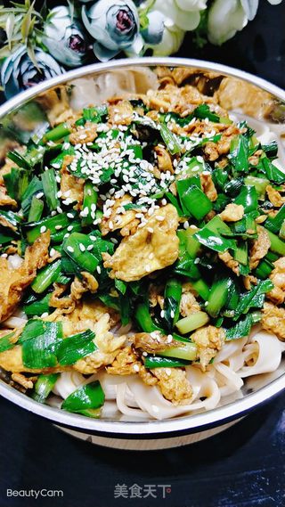 韭菜鸡蛋面条的做法步骤:7