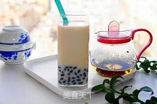 红豆奶茶的做法步骤:7